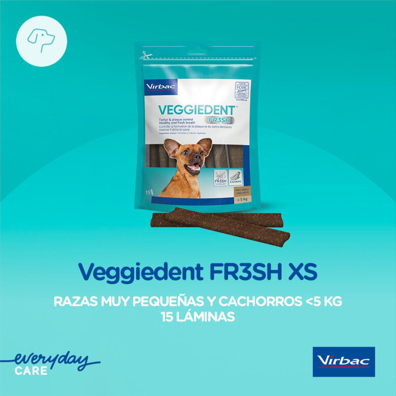 15 sticks Virbac Snacks Dentários VeggieDent Fresh para cães mini,  Imagem número 3 15 sticks Virbac Snacks Dentários VeggieDent Fresh para cães mini, , large Imagem número 3