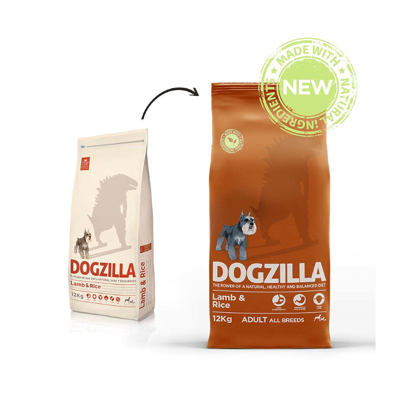 12 kg Dogzilla Adult Cordeiro e Arroz para cães,  Imagem número 2 12 kg Dogzilla Adult Cordeiro e Arroz para cães, , large Imagem número 2