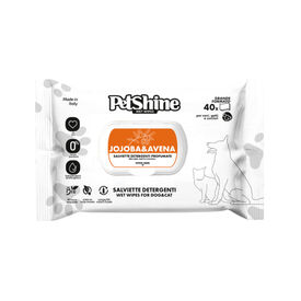 Petshine Toalhitas h&uacute;midas de Aveia e Jojoba para c&atilde;es e gatos