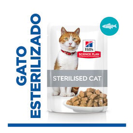Hill's Young Adult Science Plan Sterilised Truta Saqueta em Molho para gatos