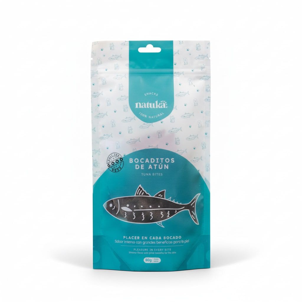 80 g Natuka Bites Atum Petisco Natural para c&atilde;es e gatos, , large Imagem n&uacute;mero 1