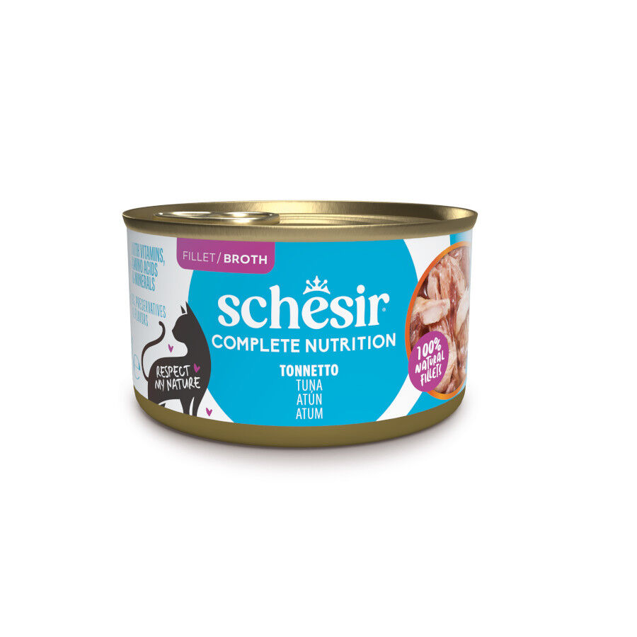 85 g Schesir Adult Atum em lata para gatos, , large Imagem n&uacute;mero 1