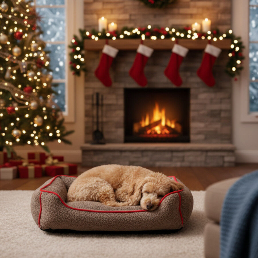 Wonder Christmas Cama Castanha e Vermelha de Natal para C&atilde;es, , large Imagem n&uacute;mero 3