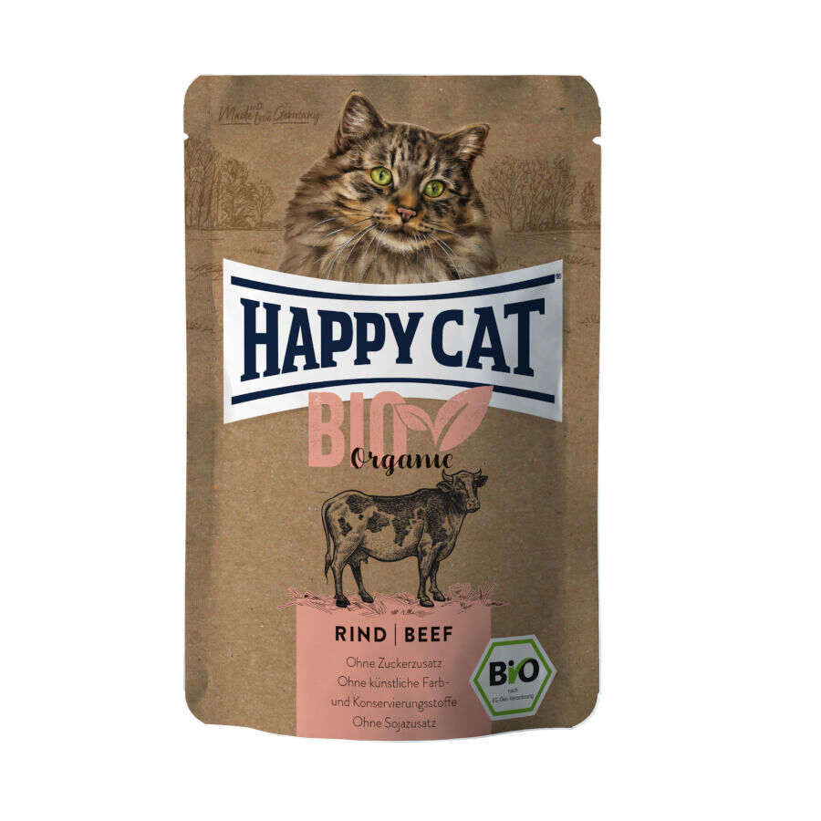 85 g Happy Cat Bio Saqueta com carne em molho para gatos, , large Imagem n&uacute;mero 1