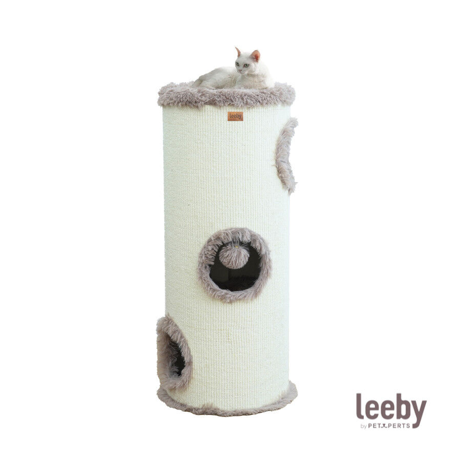 Leeby Bruno barril arranhador com cama nido e brinquedo para gatos, , large Imagem n&uacute;mero 2