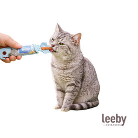 Leeby Colher Dispensadora Pasta de Snacks Azul para gatos