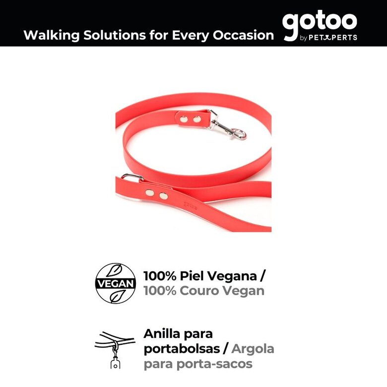 Gotoo Trela Biothane vermelha para cães,  Imagem número 3 Gotoo Trela Biothane vermelha para cães, , large Imagem número 3