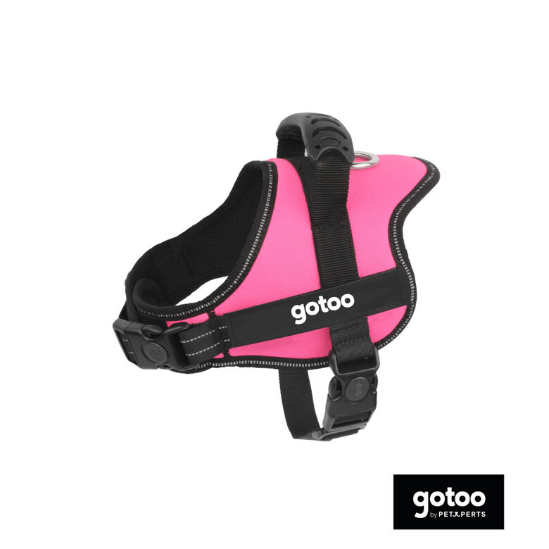 Gotoo Peitoral anti-puxão rosa para cães,  Imagem número 2 Gotoo Peitoral anti-puxão rosa para cães, , large Imagem número 2