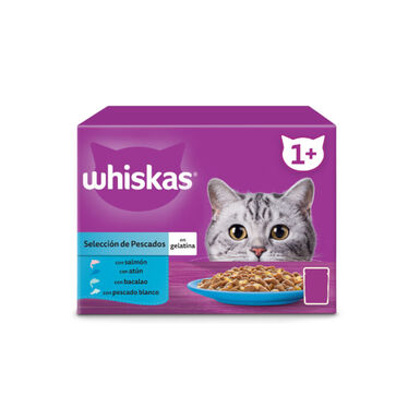 Whiskas Seleção Peixes Gelatina em Sache para Gatos Adultos