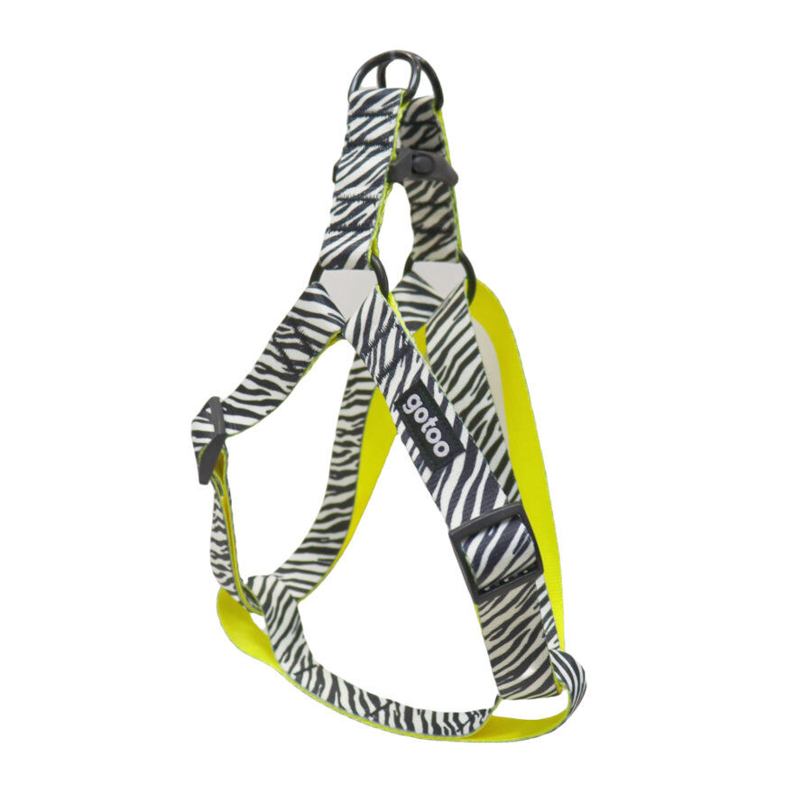 Gotoo Peitoral estampado zebra para c&atilde;es, , large Imagem n&uacute;mero 1