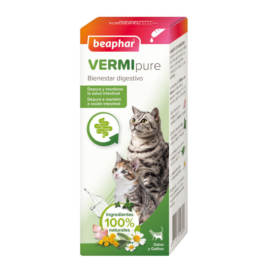 Beaphar Vermi Pure desparasitante l&iacute;quido para gatos, , large Imagem n&uacute;mero 1
