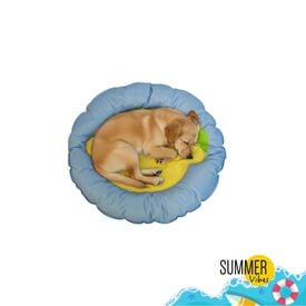 Summer Vibes Round Cool Mat Lemon Cama Refrescante para c&atilde;es