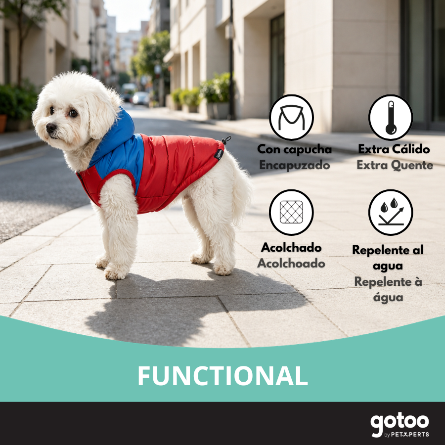 Gotoo Casaco Vermelho com Capuz para c&atilde;es, , large Imagem n&uacute;mero 6