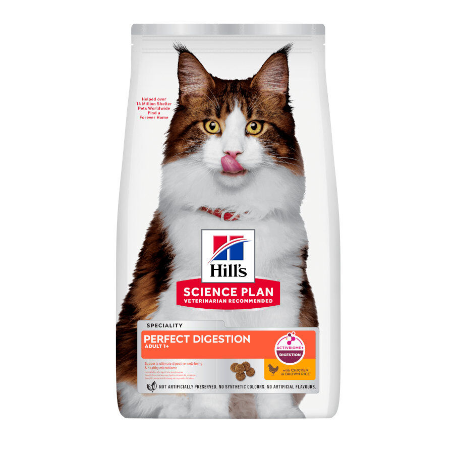 3 kg Hill's Adult Science Plan Perfect Digestion Frango ra&ccedil;&atilde;o para gatos, , large Imagem n&uacute;mero 1