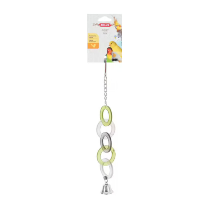 Zolux An&eacute;is de brinquedo em acr&iacute;lico com sino para p&aacute;ssaros, , large Imagem n&uacute;mero 1