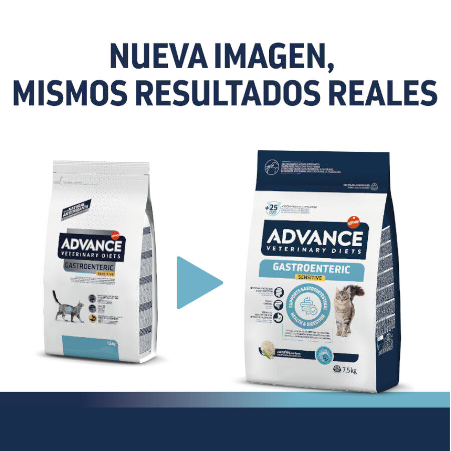2 x 1.5 kg Advance Veterinary Diets Feline Gastroenteric Sensitive ra&ccedil;&atilde;o para gatos Pack poupan&ccedil;a!, , large Imagem n&uacute;mero 2