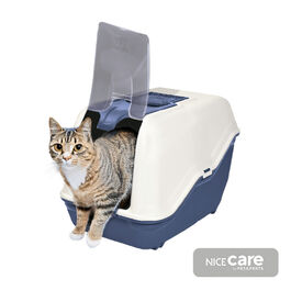 Nice Care Caixa de areia fechada Netta Close azul para gatos