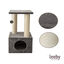 Leeby Colette Scratch arranhador com cama nido e brinquedo cinzento para gatos, , large Indicador imagem número 4