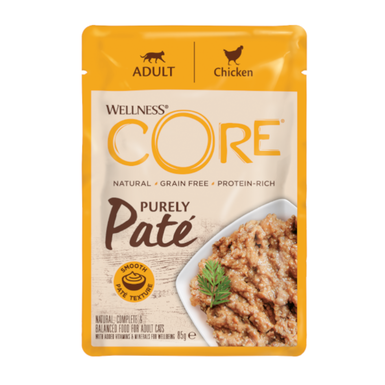Wellness Core Adult Purely Frango em Patê Saqueta para gatos