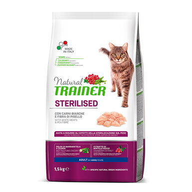 Natural Trainer Sterilised comida para gatos