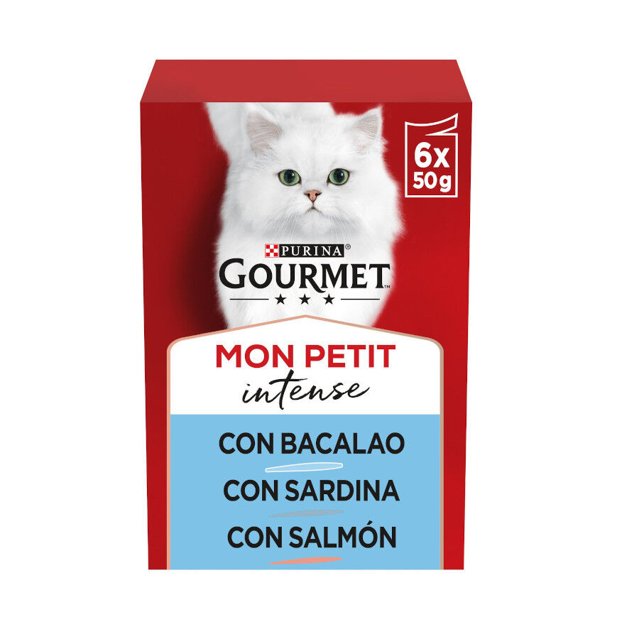 6 saquetas x 50 g Purina Gourmet Mon Petit Sele&ccedil;&atilde;o Peixes em molho para gatos, , large Imagem n&uacute;mero 1