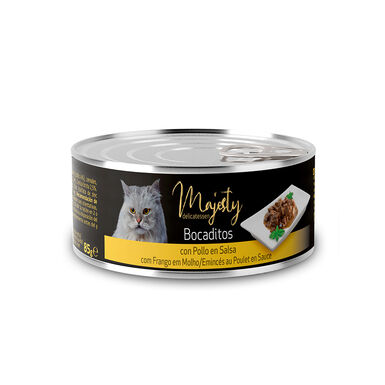 Majesty Adult Bocadinhos de Frango em Molho lata para gatos