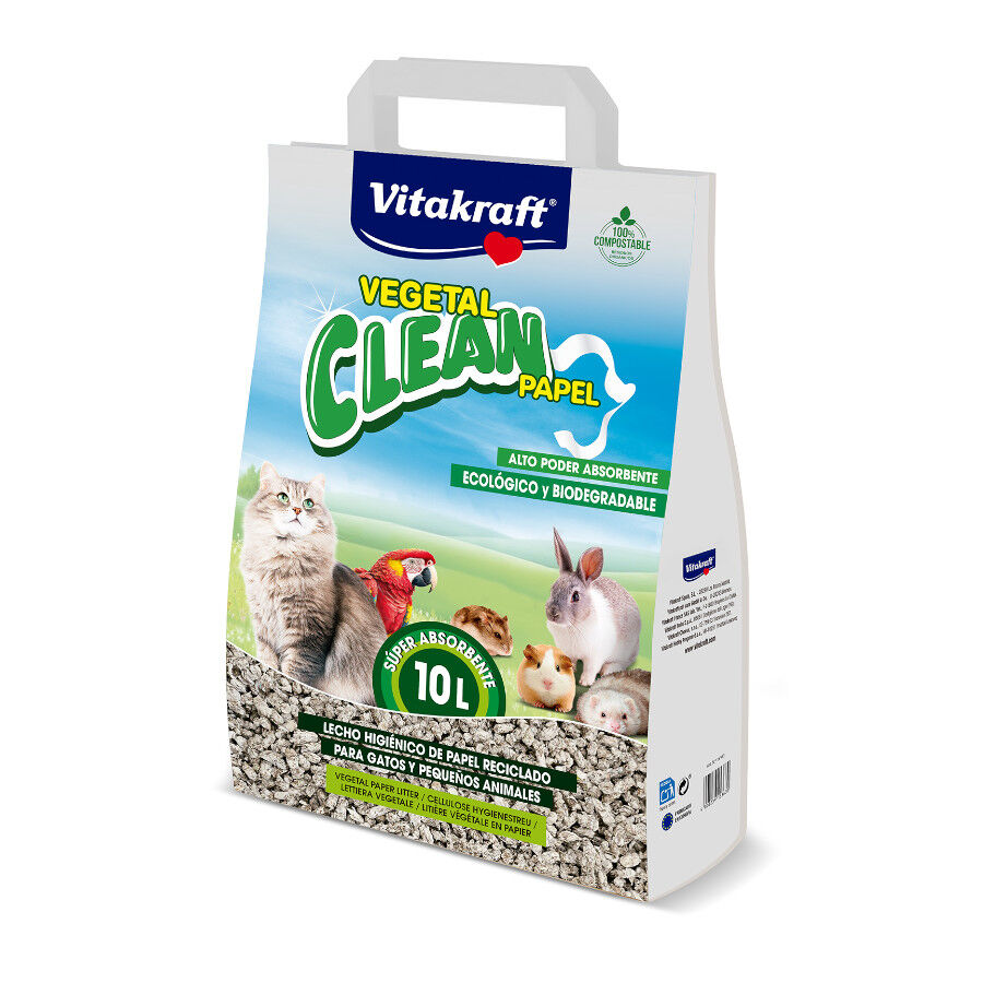 10 L Vitakraft Clean Papel Absorvente Vegetal para animais, , large Imagem n&uacute;mero 1