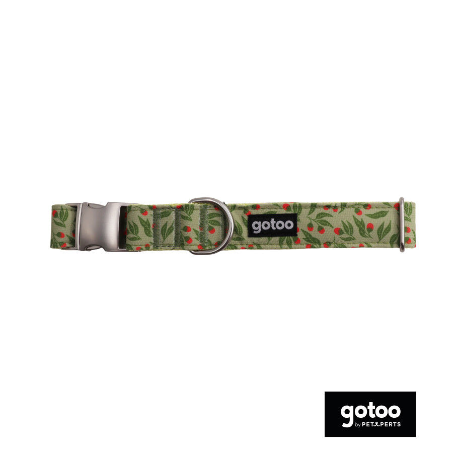 Gotoo Coleira estampada verde para c&atilde;es, , large Imagem n&uacute;mero 2
