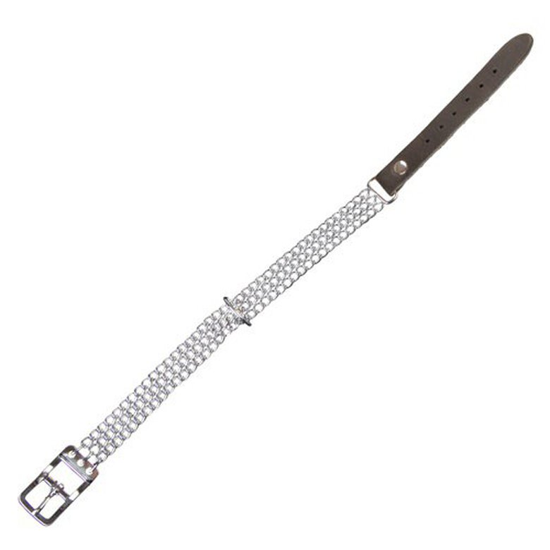 Wondermals Arlon Coleira de Couro e Metal Preta para cães,  Imagem número 1 Arlon collar de cuero y metal rojo para perros Imagem número 1