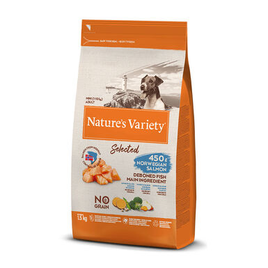 Nature's Variety Adult Mini Selected Salmão ração para cães