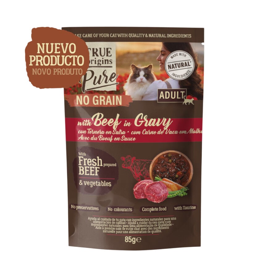 85 g True Origins Pure No Grain Saqueta com Vitela para Gatos, , large Imagem n&uacute;mero 2
