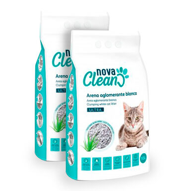 Nova Clean Ultra Areia Aglomerante para gatos - 2x10 L Pack Poupança