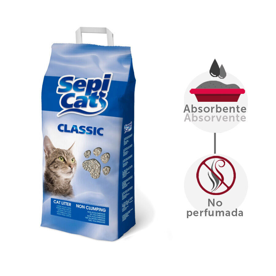 2 x 30 L Sepicat Natural Areia Absorvente para gatos Pack poupan&ccedil;a!, , large Imagem n&uacute;mero 2
