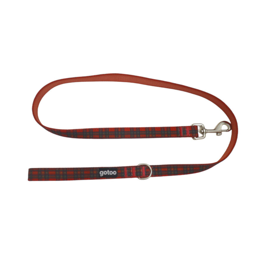 Gotoo Trela estampada tart&atilde; vermelho para c&atilde;es, , large Imagem n&uacute;mero 1