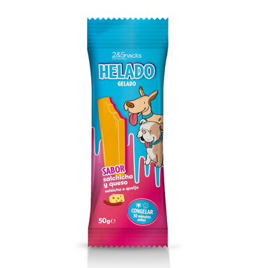 2&Snacks Gelado de Salsicha e Queijo para cães 