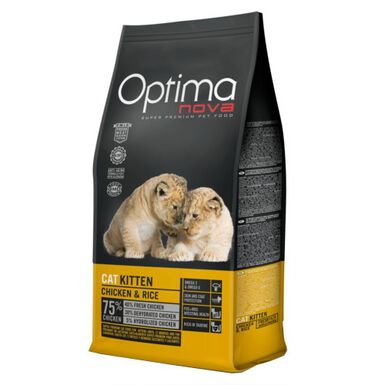 Optima Kitten Nova Frango e Arroz ração para gatos