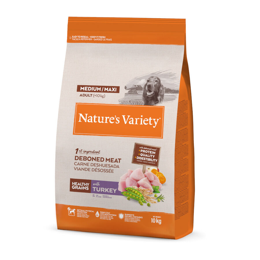 3 kg Nature's Variety Healthy Grains Adult Medium Maxi Peru ra&ccedil;&atilde;o para c&atilde;es, , large Imagem n&uacute;mero 1