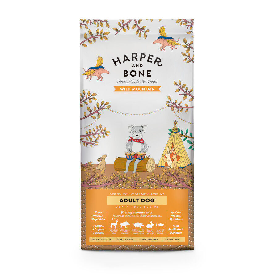 12 kg Harper & Bone Wild Mountain Ra&ccedil;&atilde;o de carne e peixe Adult para c&atilde;es, , large Imagem n&uacute;mero 1