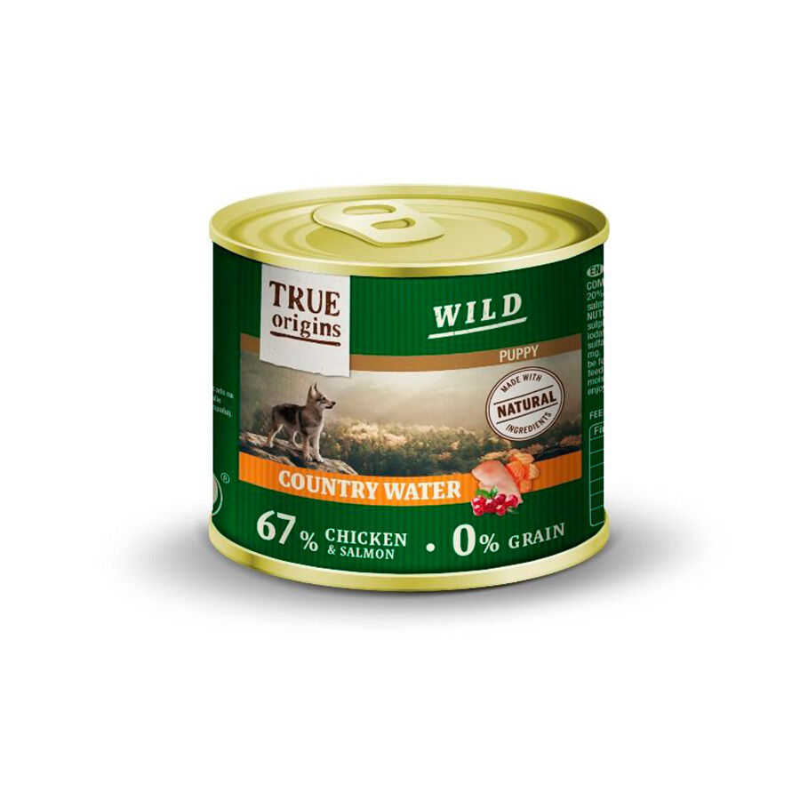 400 g True Origins Wild Puppy Country Water Frango e Salm&atilde;o em pat&ecirc; lata, , large Imagem n&uacute;mero 1