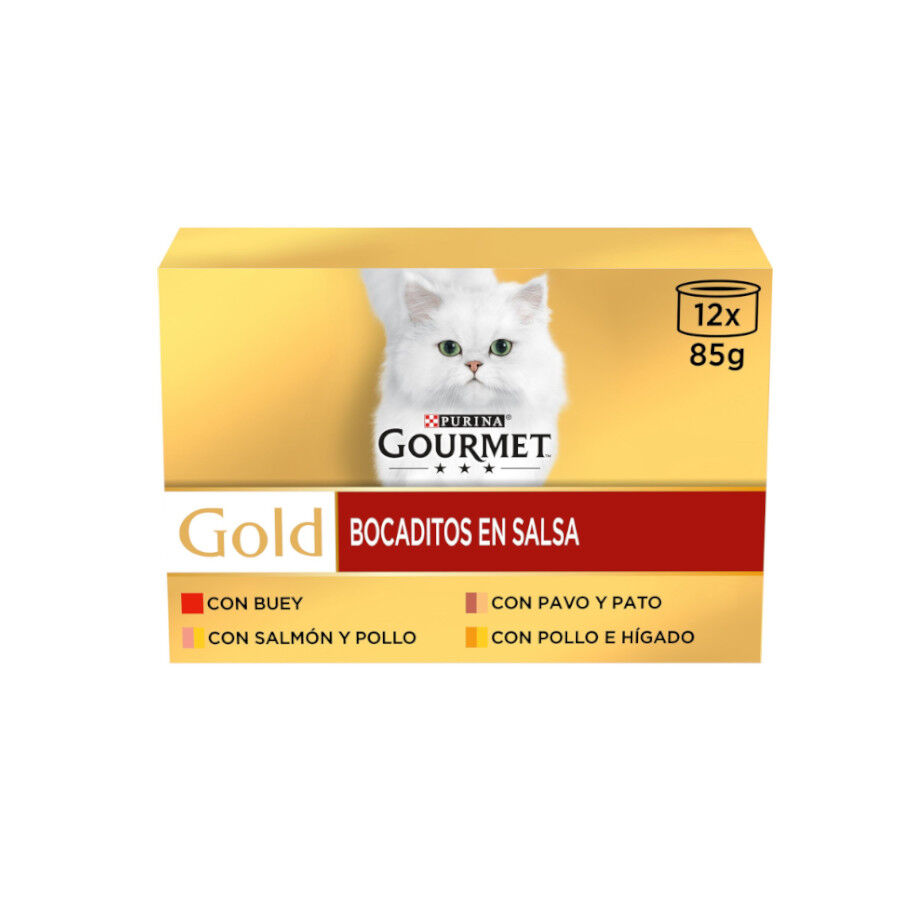 12 latas x 85 g Gourmet Gold Biscoitos em molho latas para gatos, , large Imagem n&uacute;mero 1