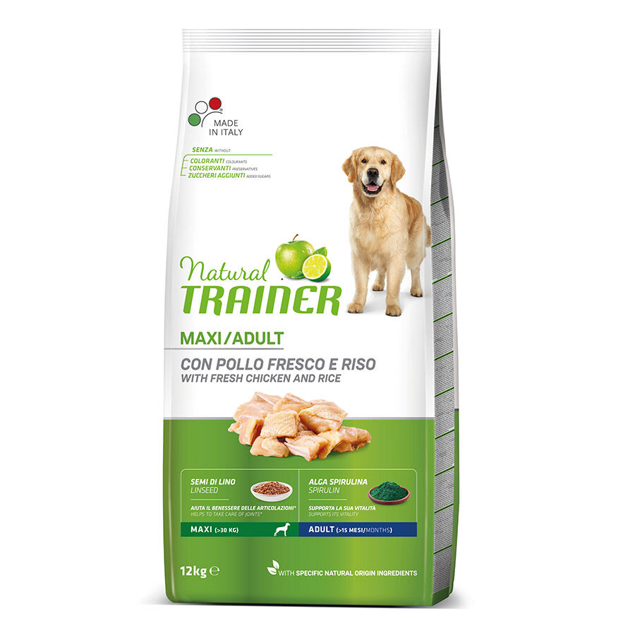 12 kg Natural Trainer Adult Maxi Frango ra&ccedil;&atilde;o para c&atilde;es , , large Imagem n&uacute;mero 2