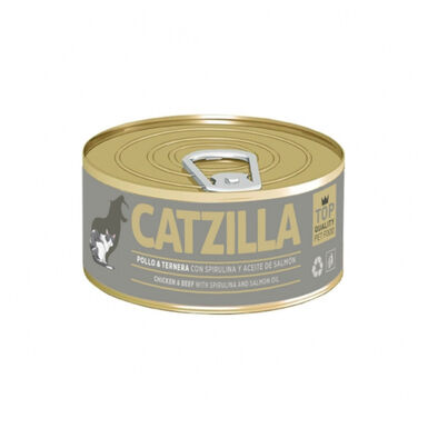 Catzilla Adult frango e vitela lata para gatos