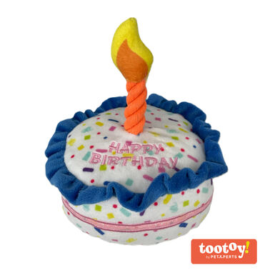 Tootoy! Comfort Brithday Cake Cuddler peluche com som para cães