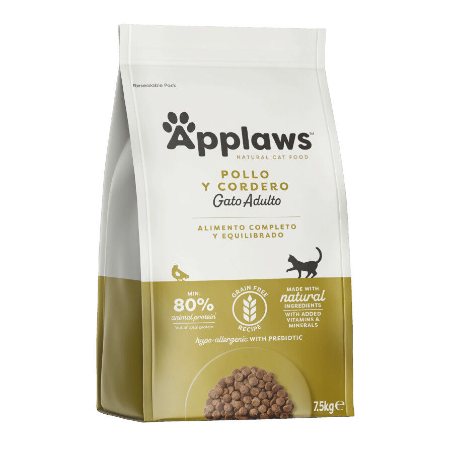 7.5 kg Applaws Adult ra&ccedil;&atilde;o com frango e cordeiro para gatos, , large Imagem n&uacute;mero 1