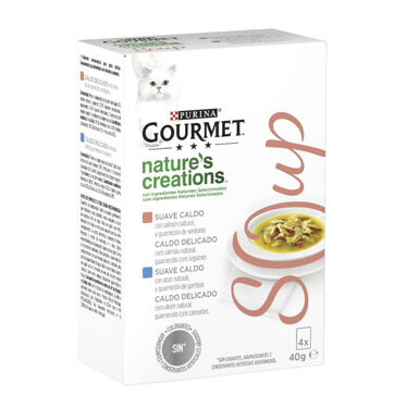 Gourmet Crystal Sopa de Salmão saqueta para gatos