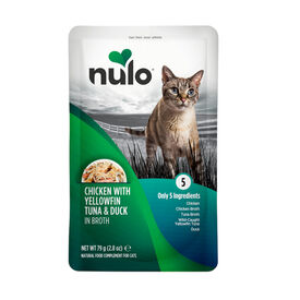 Nulo Comida h&uacute;mida de Frango, Atum e Pato em saquetas para gatos