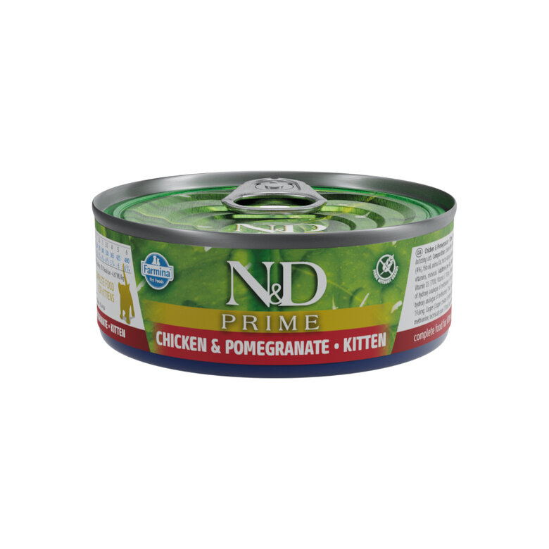 70 g Farmina N&D Prime Kitten Ração de frango e romã em lata para gatinhos,  Imagem número 1 70 g Farmina N&D Prime Kitten Ração de frango e romã em lata para gatinhos, , large Imagem número 1
