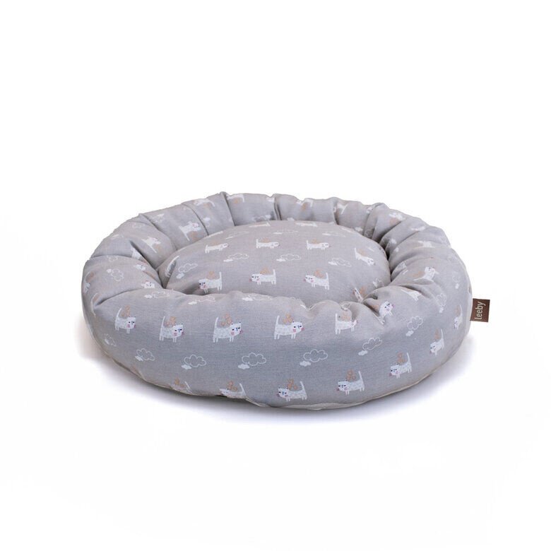 Leeby Cama Donut Antiderrapante Cinzenta para gatos,  Imagem número 4 Leeby Cama Donut Antiderrapante Cinzenta para gatos, , large Imagem número 4