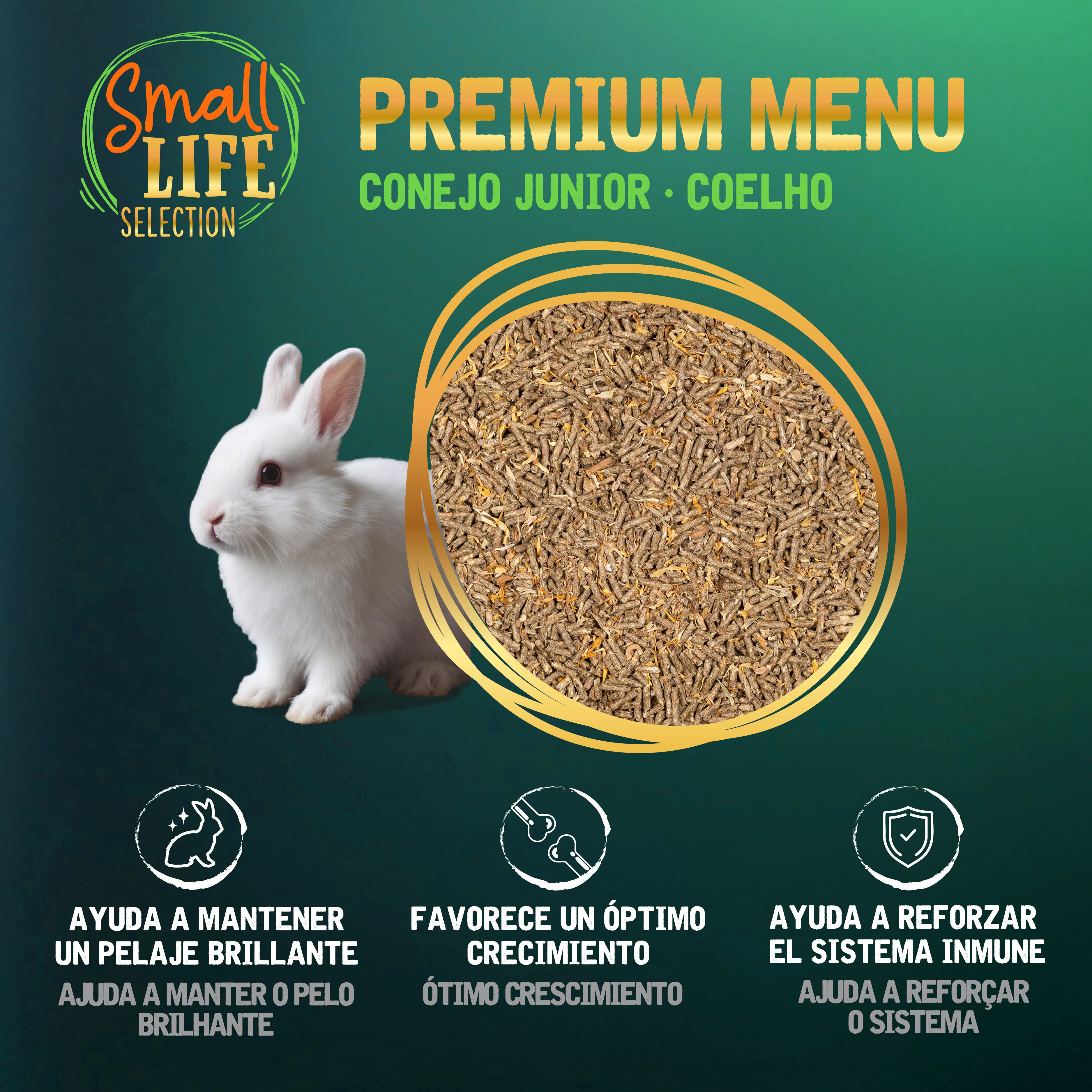 4 kg Small Life Premium Men&uacute; Comida para coelhos j&uacute;nior, , large Imagem n&uacute;mero 3