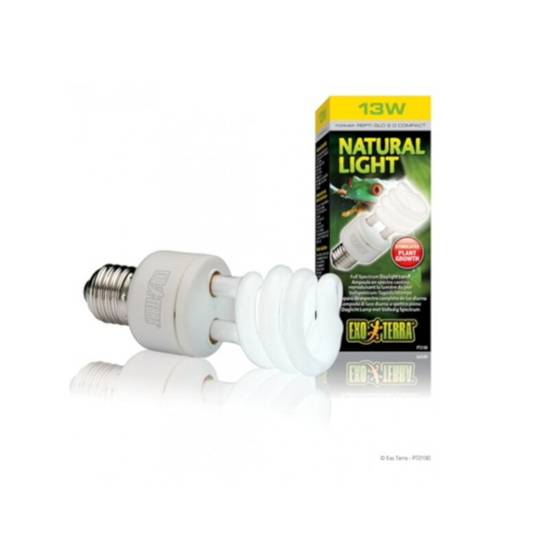 Lâmpada Natural Light Exo Terra de Baixo Consumo UVA para Terrário,  Imagem número 2 Lâmpada Natural Light Exo Terra de Baixo Consumo UVA para Terrário, , large Imagem número 2